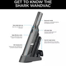 SHARK HANDHELD VACUUM WITH DOCK CHARGING STAND QV201SL - GRAY/SILVER - Like New