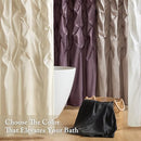 MADISON PARK LAUREL SEMI-SHEER IVORY BATHROOM CURTAIN - IVORY - Like New
