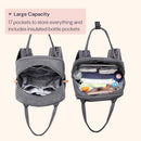 BabbleRoo Diaper Bag Backpack Multi Function Travel Essentials Baby Bag - Gray - Brand New