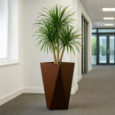 LEISUREMOD ALOE FIBERSTONE AND MGO CLAY PLANTER MID-CENTURY MODERN - BROWN - Like New