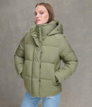 LW3RP696 LEVIS WOMEN'S SELMA HOODED PUFFER JACKET SIZE M - LICHEN GREEN - Brand New