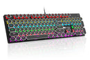 MAGEGEE MK-STORM (PUNK) RETRO TYPEWRITER STYLE, BLUE SWITCH, LED KB - BLACK - Like New
