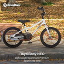 Royalbaby NEO Aluminum Kids Bike 16 18 Inch Wheel 18 "With Kickstand Blue/Red - Like New