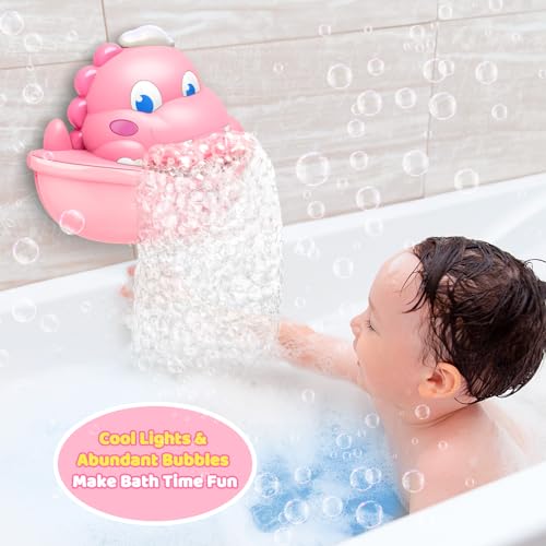 DIYFRETY BABY BATH TOYS LIGHT-UP BATH TOYS BATH BUBBLE MACHINE - PINK Like New