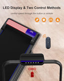 UPREIGN 2 IN 1 TREADMILL WALKING PAD REMOTE CONTROL APP LED DISPLAY - BLUE BLACK - Like New