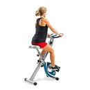 XTERRA FITNESS FOLDING EXERCISE BIKE, 225 LB WEIGHT CAPACITY - SILVER - Like New