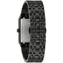BULOVA MEN'S MODERN DIAMOND QUADRA QUARTZ - SIZE: MEN 20 MILLIMETERS - BLACK - Brand New