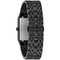 BULOVA MEN'S MODERN DIAMOND QUADRA QUARTZ - SIZE: MEN 20 MILLIMETERS - BLACK - Brand New