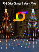 PROBRO CHRISTMAS DECORATION LIGHTS +WATERFALL LIGHTS, TIMERS, DECORATIVE STRING - Like New