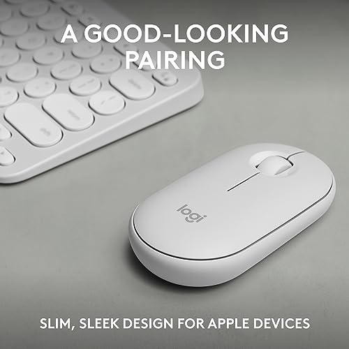 Logitech Pebble 2 Combo for Mac, Wireless Keyboard and Mouse 920-012201 - White - Like New