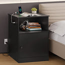 EPHEX End Table with USB Ports & Power Outlets - Black - Like New