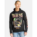 JURASSIC WORLD JURASSIC PARK MEN'S OVERSIZE PRINT HOODY - SIZE: MEN L - BLACK - Like New