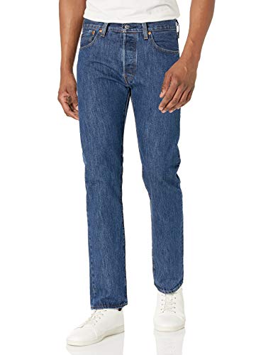 LEVI'S MEN'S 501 ORIGINAL FIT JEANS SIZE MEN 32X36 DARK STONEWASH - Brand New