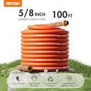 DRINCOSH Garden Hose 100 ft x 5/8" Flexible Garden Hose w/Swivel Grip - ORANGE - Brand New