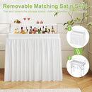 GENERIC FOLDING PARTY ICE COOLER TABLE WITH EXTRA STORAGE SHELF PORTABLE - WHITE - Like New