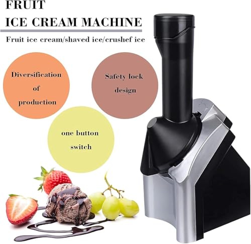 YHNNH ICE CREAM MAKER, PARTY DESSERT MAKING MACHINE, FROZEN DESSERT - BLACK - Like New