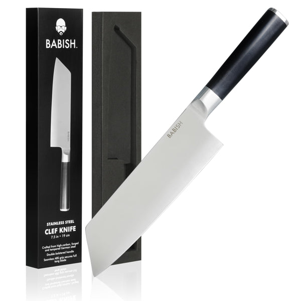 BABISH HIGH-CARBON 1.4116 GERMAN STEEL CUTLERY 7.5" CLEF KITCHEN KNIFE - Like New