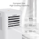 PORTABLE AC WITH DEHUMIDIFIER AND FAN QUIET OPERATION EASY INSTALL COOLS ROOMS - Like New