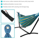 Sunnydaze Double Brazilian Hammock with Stand and Carrying Case - Sea Grass - Like New