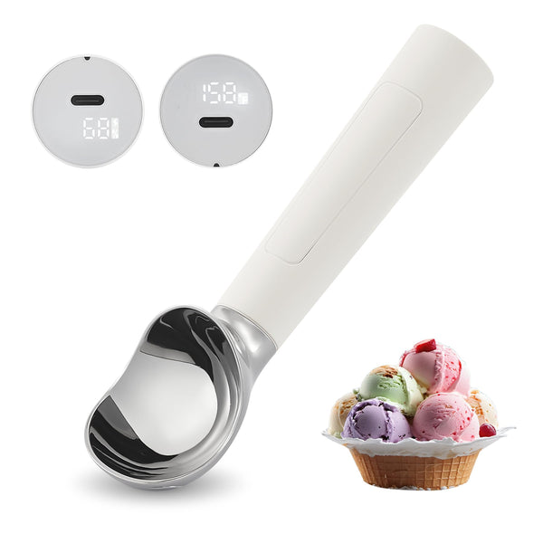 FROSTJOY HEATED ICE CREAM SCOOP RECHARGEABLE ELECTRIC - WHITE - Like New
