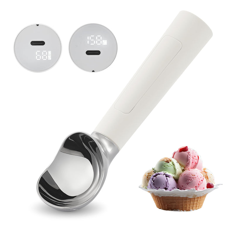 FROSTJOY HEATED ICE CREAM SCOOP RECHARGEABLE ELECTRIC - WHITE - Like New