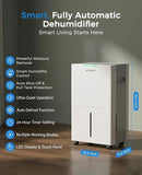 WPSOERT 4,000 SQ.FT DEHUMIDIFIER FOR BASEMENT WITH DRAIN HOSE - WHITE - Like New