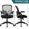 SMUG ERGONOMIC DESK CHAIR MESH OFFICE CHAIR MID BACK SWIVEL TASK CHAIR BLACK - Like New