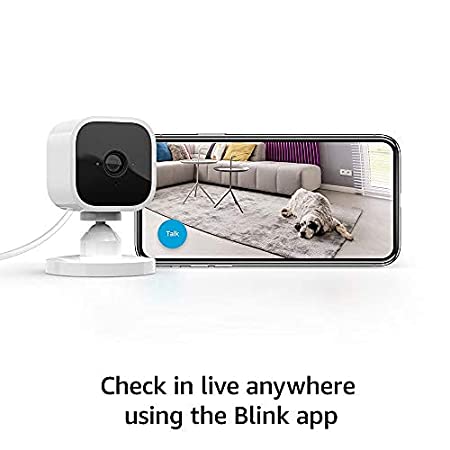 Blink Mini plug-in smart security camera 1080p HD video BCM00300U - White Like New