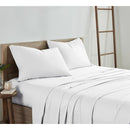 KATHY IRELAND QUEEN 300 THREAD COUNT RAYON BAMBOO 4-PIECE BED SHEET SET - WHITE - Like New