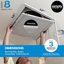 SIMPLY FILTERS 12X12X1 MERV 8 MPR 600 HVAC AIR FILTER 6 PACK WHITE - Brand New