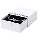 PANDORA HEART CLASP SNAKE CHAIN BRACELET 7.5" 90719-19 - STERLING SILVER - Like New