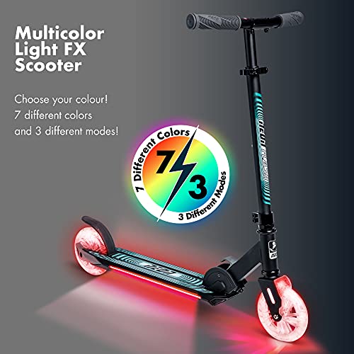 YVOLUTION NEON FLASH FOLDABLE KIDS SCOOTER 12S1-MULTI/FLAS - MULTI-COLOR FLASH Like New