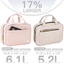 NISHEL TRAVEL TOILETRY BAG FOR WOMEN PORTABLE HANGING ORGANIZER MEDIUM PINK - Like New