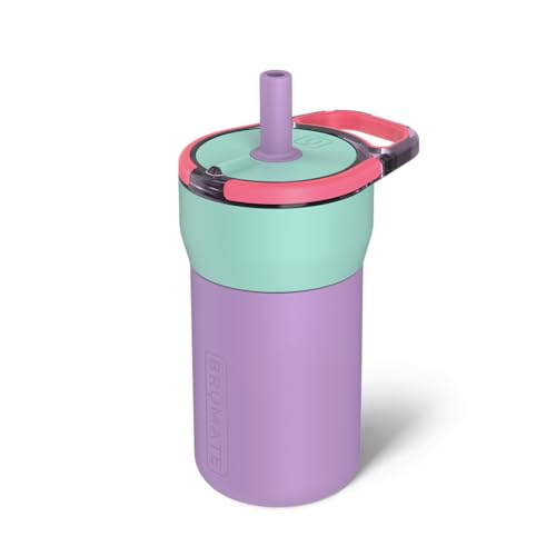 Brümate Leap 12oz 100% Leakproof Kids Tumbler, Handle, Silicone Straw - Stardust - Like New
