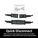 Discover D712 Dual Speaker Wired Office Headset - 8541727874 - BLACK - Like New