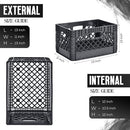 Juggernaut Storage 3-Pack 24-Quart Heavy-Duty Plastic Stackable Milk Crates - Brand New