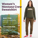 MARMOT WOMEN'S MONTANE CREW SWEATSHIRT WOMEN XL NORI - Brand New
