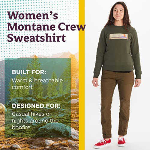 MARMOT WOMEN'S MONTANE CREW SWEATSHIRT WOMEN XL NORI - Brand New