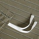 Get Bed Ready Striped Washed Cotton Chambray Geometric Stonewashed Copper Olive - Like New
