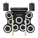 PAXCESS 9 PAD ELECTRONIC DRUM, FOOT PEDALS, SPEAKER, BATTERY, PA-DS0001 - Black Like New