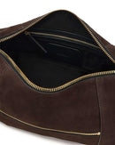 ALLSAINTS VEGA SUEDE SHOULDER BAG - BROWN - Like New