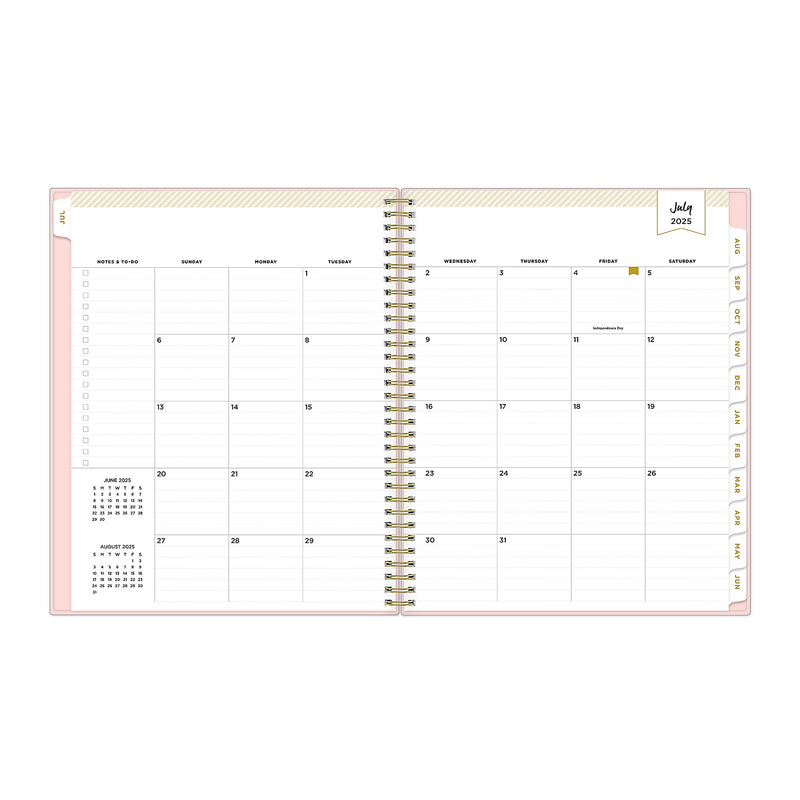 BLUE SKY 2025-2026 DAY DESIGNER ACADEMIC PLANNING CALENDAR - SWISS DOT BLUSH - Like New