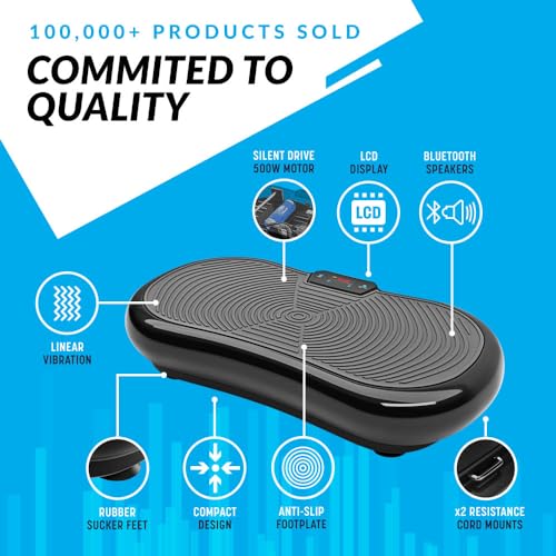 Bluefin Fitness Ultra Slim and Premium 3D Power Vibration Plate Compact Design - Like New