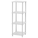 Roomnhome 4-Shelf Storage Unit E0 Grade MDF Tops Made in Korea (White) - Brand New