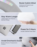 FLEXWARM HEATED SCARF NECK HEATING PAD RECHARGABLE HEATED NECK WARMER SILVER - Like New
