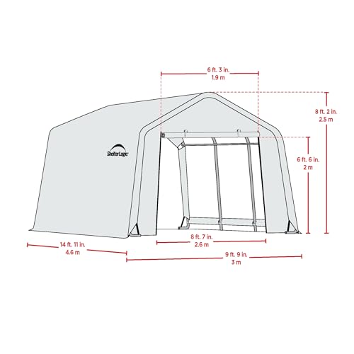 SHELTERLOGIC PEAK STYLE ROOF GARAGE CARPORT CANOPY FRAMES - SANDSTONE - Like New