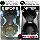 CupHolderHero for Ford F150 2021-2023 Cup Holder Insert Set Solid Black - Brand New