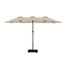 Sunjoy Triple Canopy Umbrella with Base, 178.74in L x 104.72in W x 96.46in H - Like New