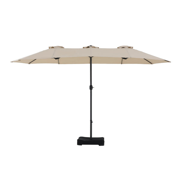 Sunjoy Triple Canopy Umbrella with Base, 178.74in L x 104.72in W x 96.46in H - Like New