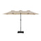 Sunjoy Triple Canopy Umbrella with Base, 178.74in L x 104.72in W x 96.46in H - Like New